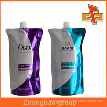 Printng Aluminium Foil+Nylon Stand Up Pouch Packaging With Spout For Hair Salon / Hiar Care